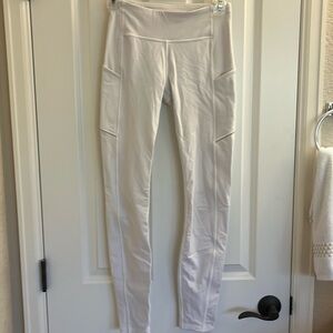 White lulu lemon wonder tight leggings